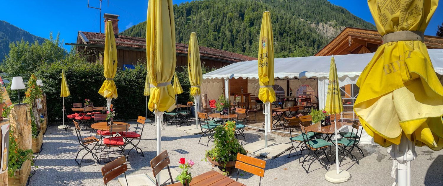 Biergarten der Sportalm